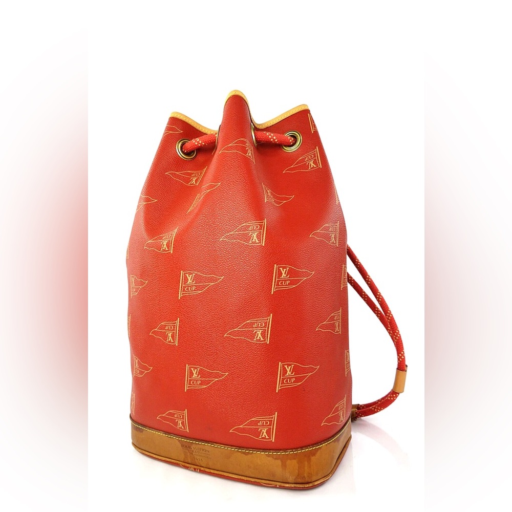 Louis Vuitton Cup Red Monogram Bucket Bag